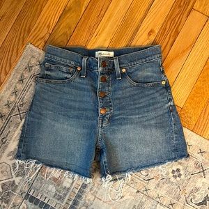 Madewell high-rise denim shorts